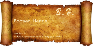 Bocsan Herta névjegykártya